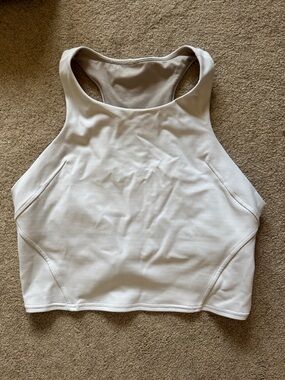 lululemon athletica White High-Neck Racerback Sports Bra